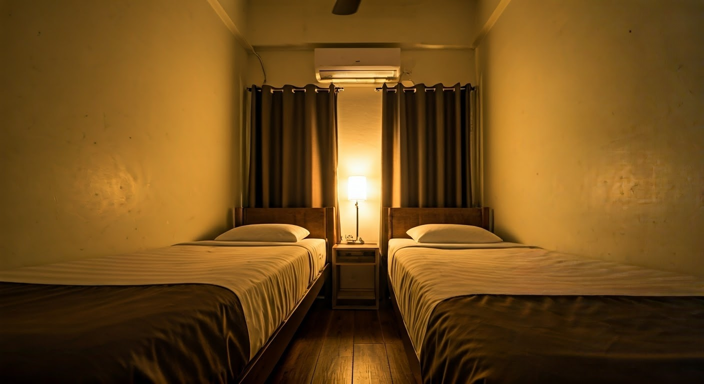 Budget hostel near Khao San Road.